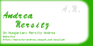 andrea mersitz business card